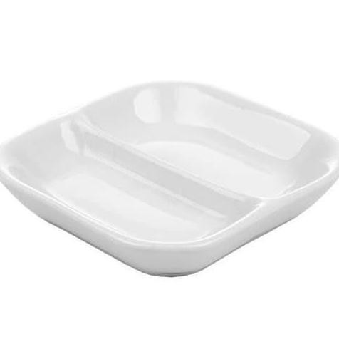 [Best] Piring Tempat Sambal Kecap Sekat 2 Keramik Home