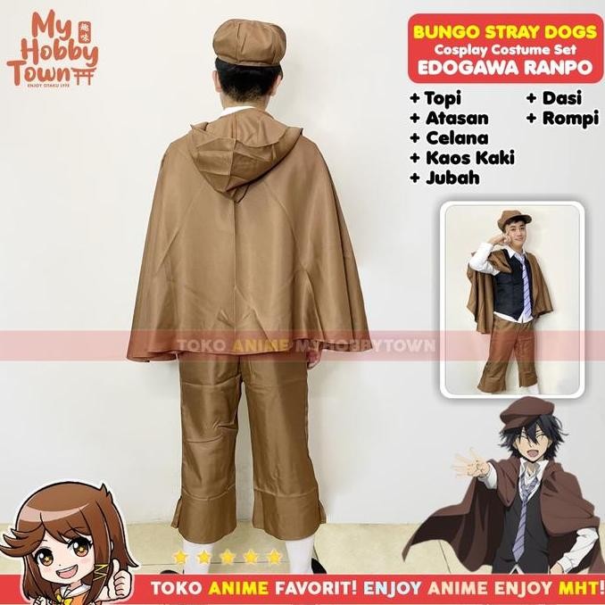 Kostum Cosplay Anime Bungou Stray Dogs Ranpo Edogawa