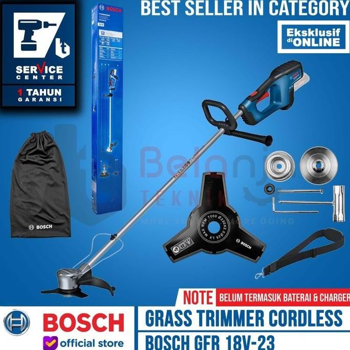 WONDERWEISS- Bosch Mesin Potong Rumput Baterai GFR 18V-23 Grass Trimmer Cordless 18 Volt Unit Only