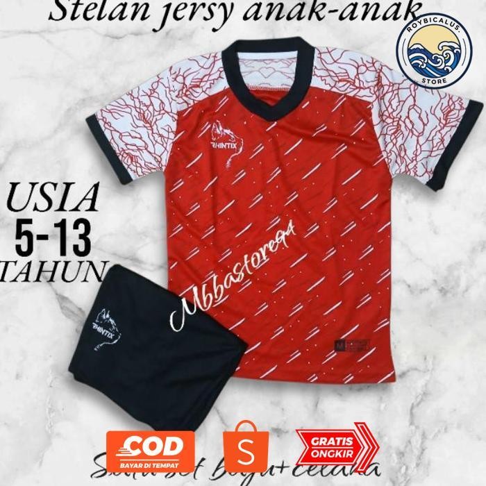 Racun Shopee Stelan Jersy Anak-Anak Unisex/Custum Futsal/Custom Badminton Jersy Sport Hj-77