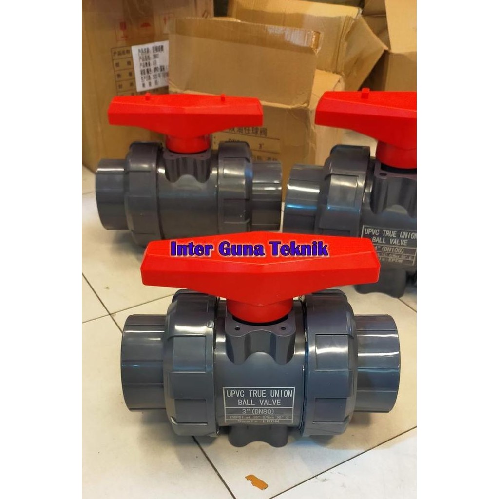KAORU- Ball valve watermur PVC 3" inch - Ball valve true union PVC 3 inchi