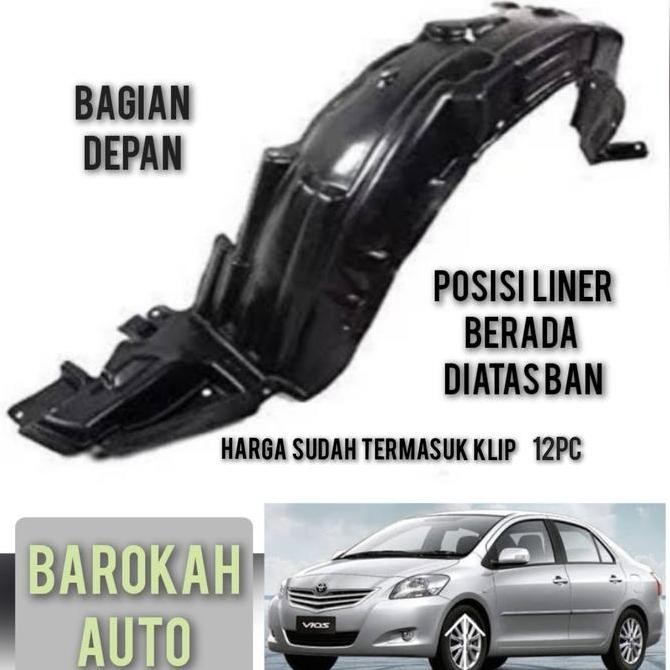 vios list spakbor liner fender mobil vios 2007 sampai 2012 gen 2