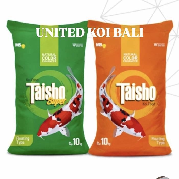 PAKAN KOI 10 kg TAISHO MERAH TAISHO HIJAU COLOR SUPER - PAKAN KOI PERTUMBUHAN - PAKAN KOI WARNA