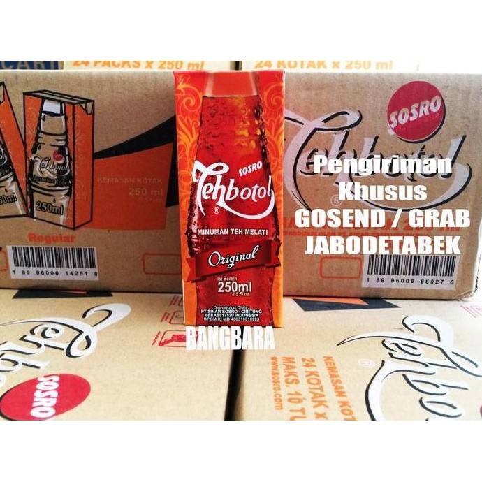 Teh Botol Kotak Sosro 250ml 1 dus