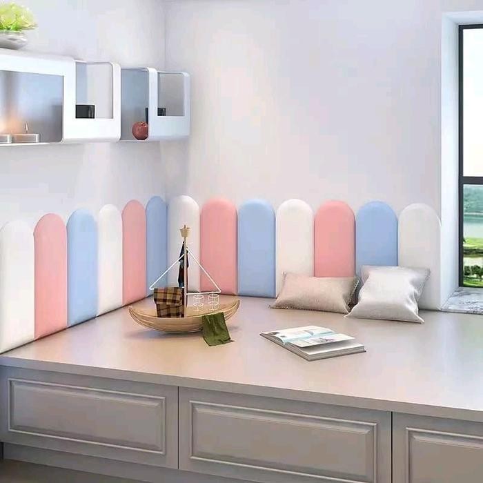 Headboard  Balita busa pelindung pengaman dinding tembok kamar anak bayi bermain - Headboard premium