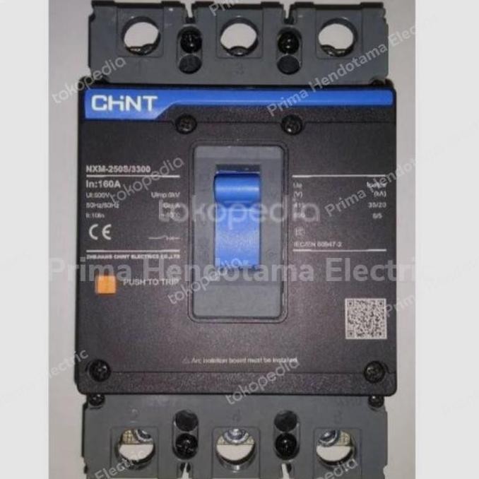 MCCB CHINT 160A/3P NXM-250S/3300 | Breaker CHINT 160A 3 Pole