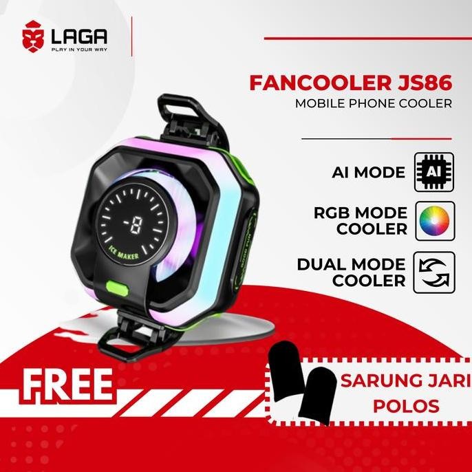 (COD) Funcooler JS86 AI Fan Cooler Radiator Pendingin HP CoolingFanGaming