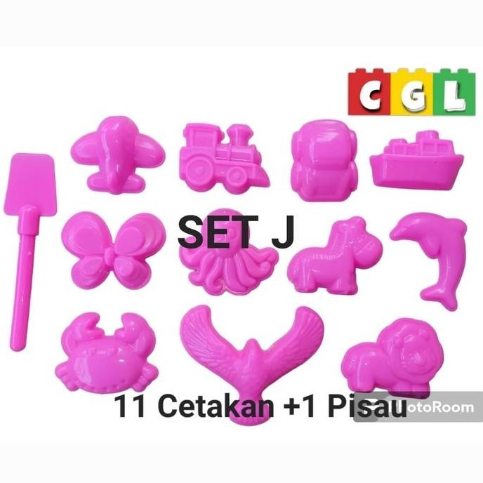 Mainan Cetakan Pasir Ajaib Cetakan Playdoh Hewan Kartun Set Lucu Murah