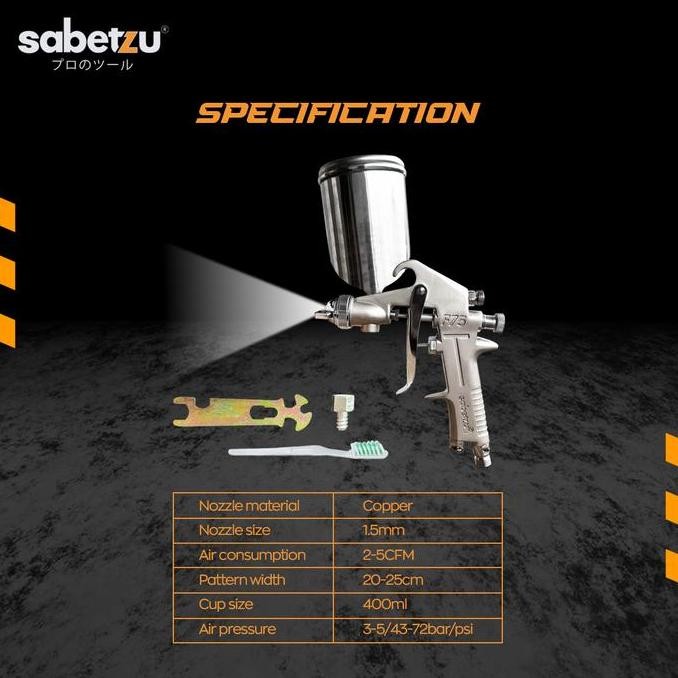 Promo Spray Gun F75G Tabung Atas 400Ml Alat Semprot Cat Mobil Tabung Atas F75G Alat Penyemprot Cat M