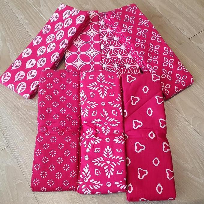 Promo Kain Batik Garutan warna Pink Fanta COD