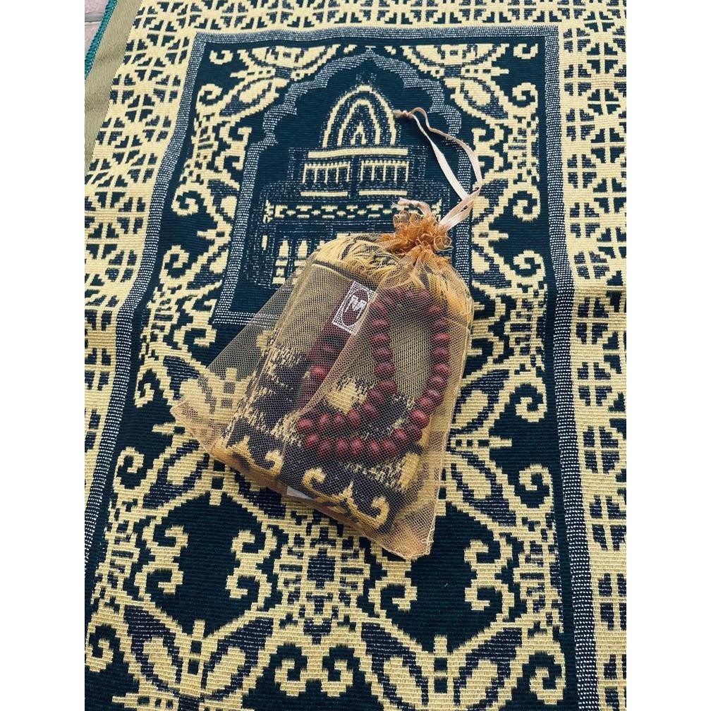 PAKET SOUVENIR TILE SAJADAH OSWAL+ TASBIH SOVENIR PARCEL SAJADAH