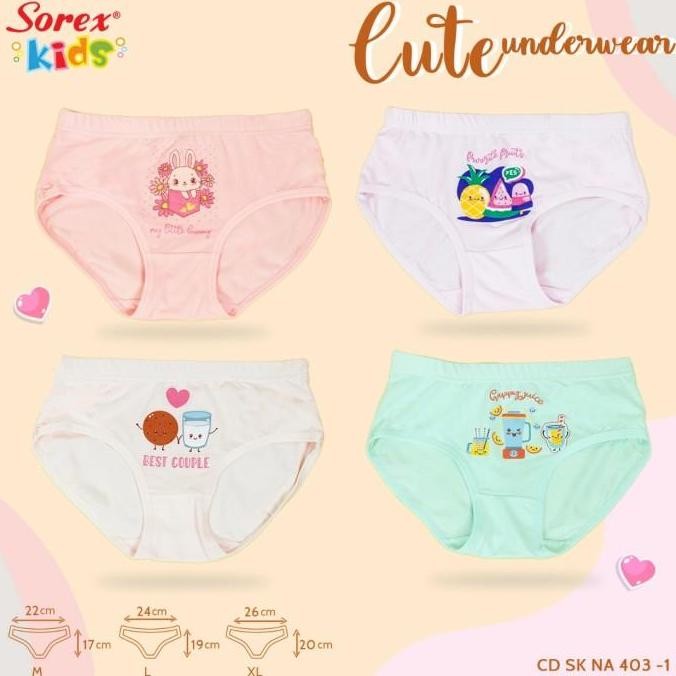 DB140 }} SOREX KIDS | Celana Dalam Anak Perempuan ORIGINAL / CD Cewek USIA 2 s/d 10 Tahun