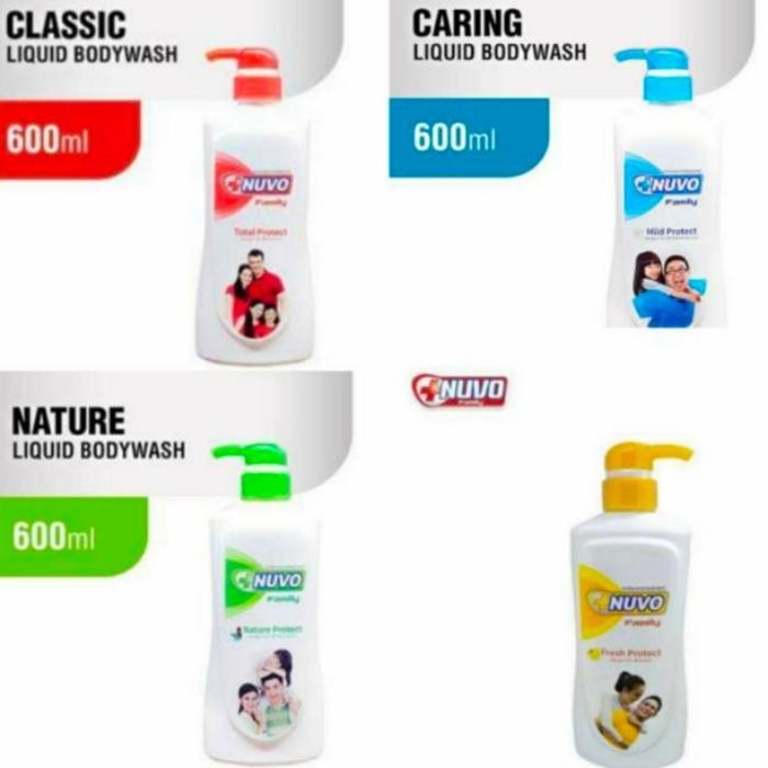 NUVO Body Wash Sabun Mandi Cair 600ML Botol Pump NUVO