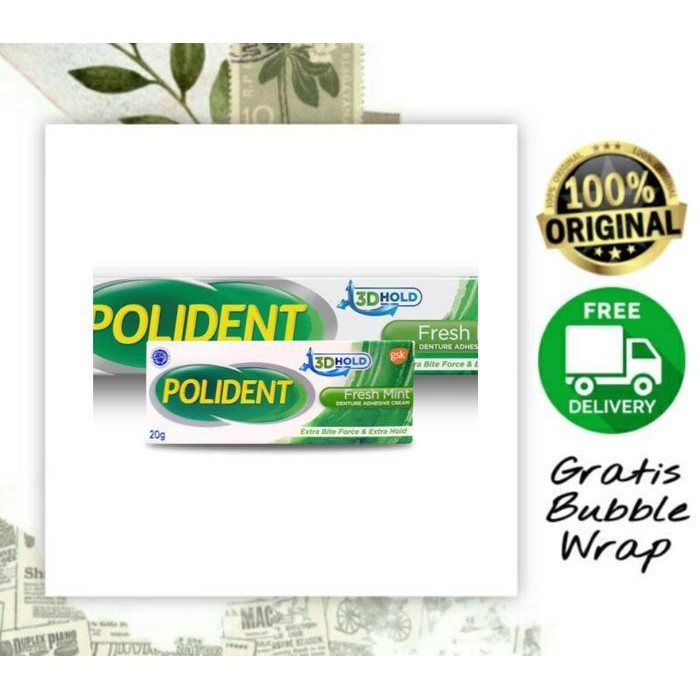 Polident 20 G / 60 G Perekat Gigi Tiruan / Lem gigi palsu