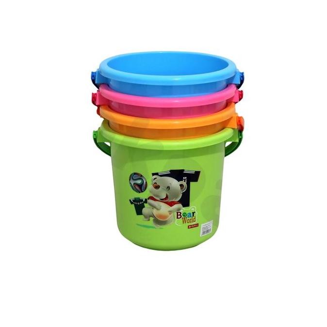 Ember Elegant 2,5 Gallons (9,5 Liter) Lion Star E 4 Gagang Plastik Hijau Biru Pink Ember  Sabun