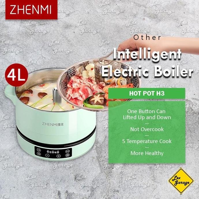 Panci Listrik Steamer Hotpot Steamboat Listrik Zhenmi H3