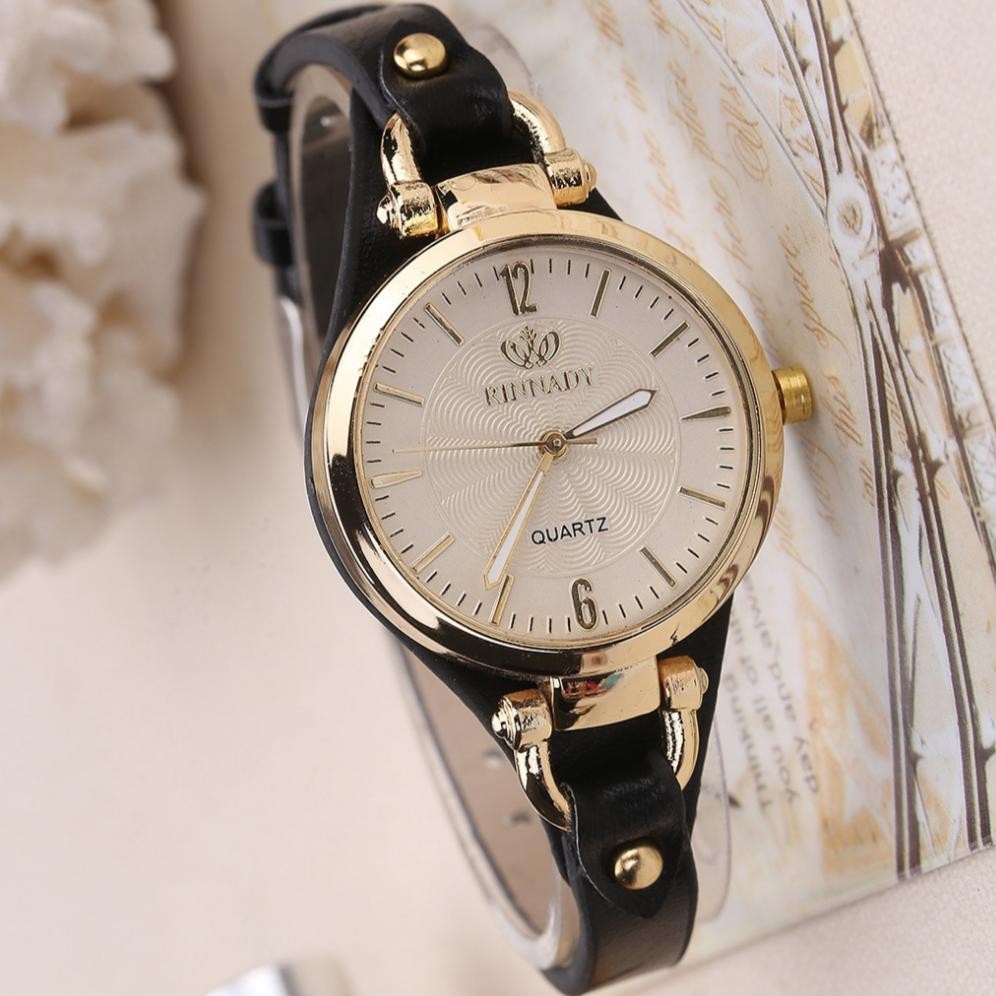 Hot Jam Tangan Wanita Jam128B5 Kulit Hitam Bangers Mewah Kekinian Tali Premium Casual Pesta Murah Te