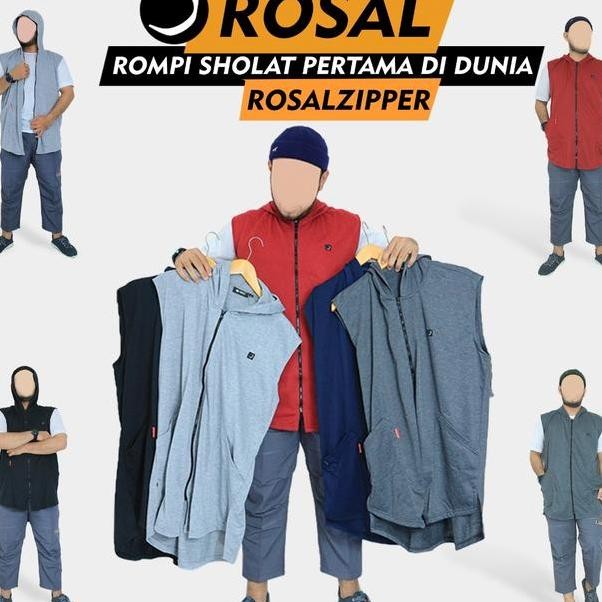 Rompi Shalat Rosal Zipper Hoodie Kurta Sholat Pakistan