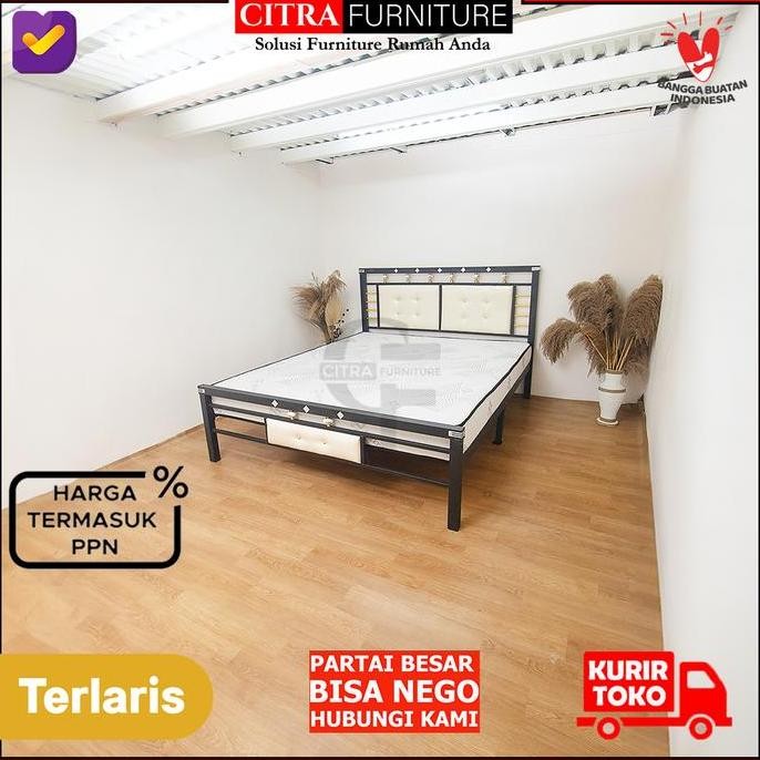 Ranjang besi minimalis 200x200