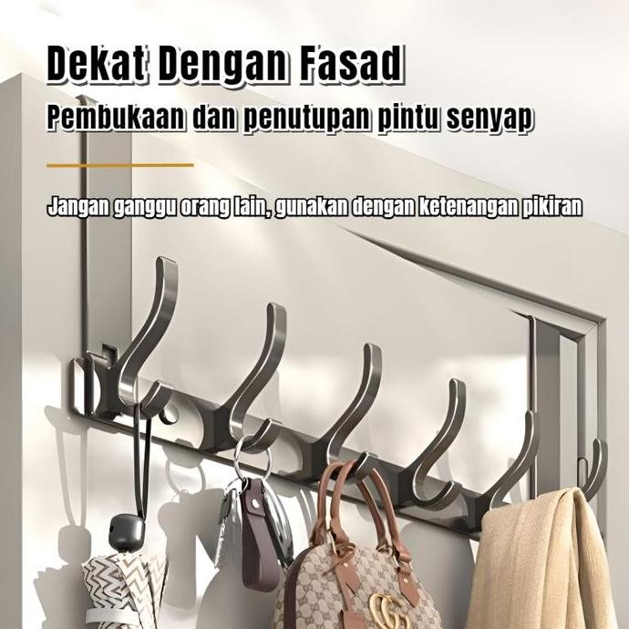 Promo Gantungan Baju Pintu Aluminium Pintu Belakang Tas Gantungan Dinding Kamar Tidur Kamar Mandi Ra