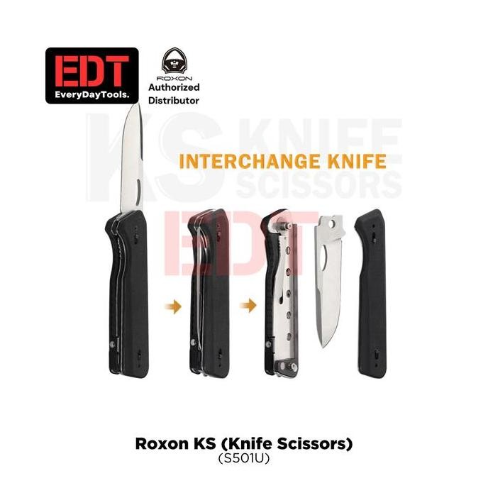 Roxon Ks Knife Scissors | Replacable Blade | Edc Pocket Knife