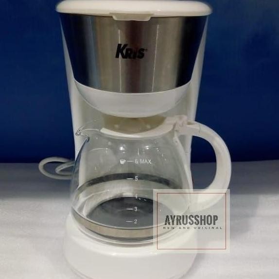 Promo Kris Coffee Maker Drip 0,75L Putih/Mesin Kopi Seduh Listrik Otomatis COD