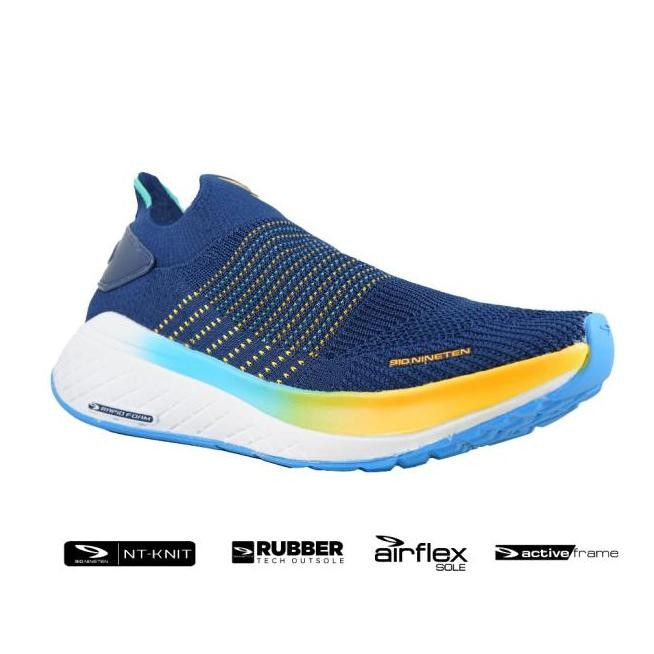 910 Nineten Sepatu Running - Yuka Accel Adiction Biru-Dark-Denim/Hijau