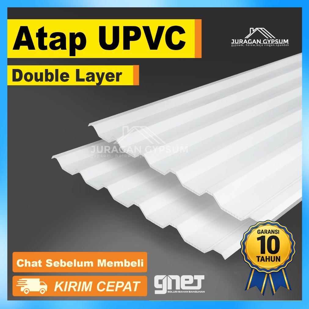 Atap UPVC Double Layer | Atap UPVC Alderon merek Gnet doble layer 4m 5m 6m