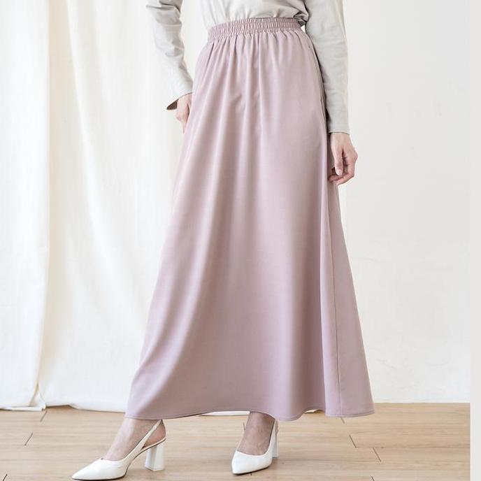 Grave- Andari Skirt By Aska Label - Rok Maxi Nita Dengan Kantong Dan Pinggang Full Karet
