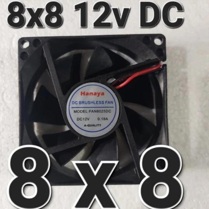 GLOSIR KIPAS 8X8 12V 8X8 DC COOLING MOTOR FAN KIPAS DC 12 V VOLT 8 CM PENDINGIN 8CM 80MM 80 MM KOMPU