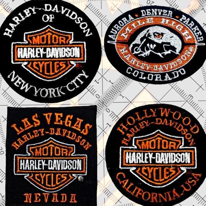 PATCH EMBLEM BORDIR/EMBLEM HARLEY DAVIDSON/PATCH BORDIR/EMBLEM MOTOR