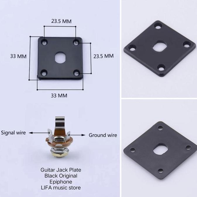 GUITAR JACK PLATE BLACK ORIGINAL EPIPHONE