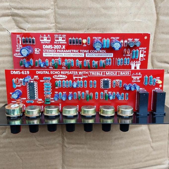 Kit Tone Control Mixing DMS 207 Tanpa MP3 Mixer Gitar Mic Echo Karaoke Toko Lukas
