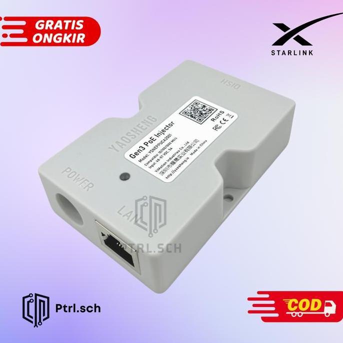 PAKET HEMAT POE GEN 3 V4 NEW + ADPTOR FOR STARLINK GEN 3 POE INJECTOR