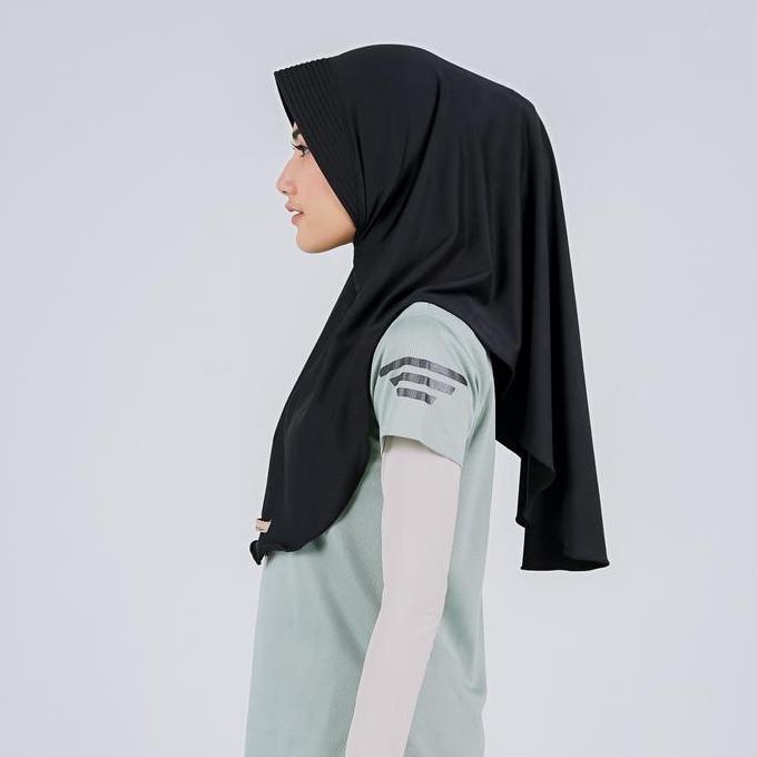 Scarf- Maysaron Hijab Sport Size M Medium Menutup Dada Kerudung Bahan Spandex Jersey Pad Busa Tebal 