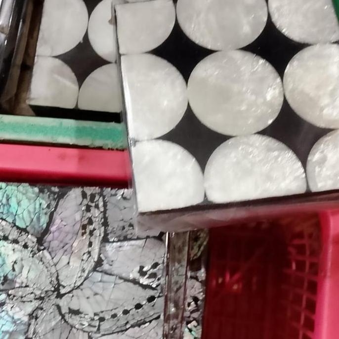 ~~~] coaster kerang/tatakan gelas/coaster kerang motif bulat tanpa dock