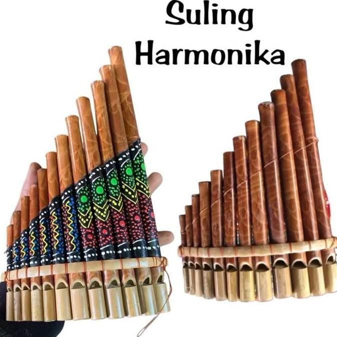 Ready...Ready...Ready...] Suling Bambu harmonika - Dengan 8 Bambu & 12 Bambu Bali - Kerajinan Tangan