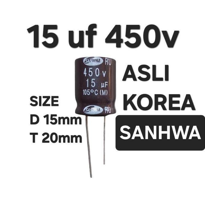 ( 15 UF 450V ) ELKO 15UF 15MIKRO 15 UF MIKRO STB DVD PSU 400V 450 ASLI