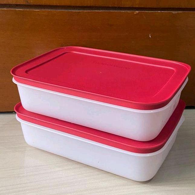 2PCS Stak n Stor TUPPERWARE/ PAK N STOR TUPPERWARE/ TOPLES KULKAS TUPPERWARE/ KONTAINER KULKAS Disko