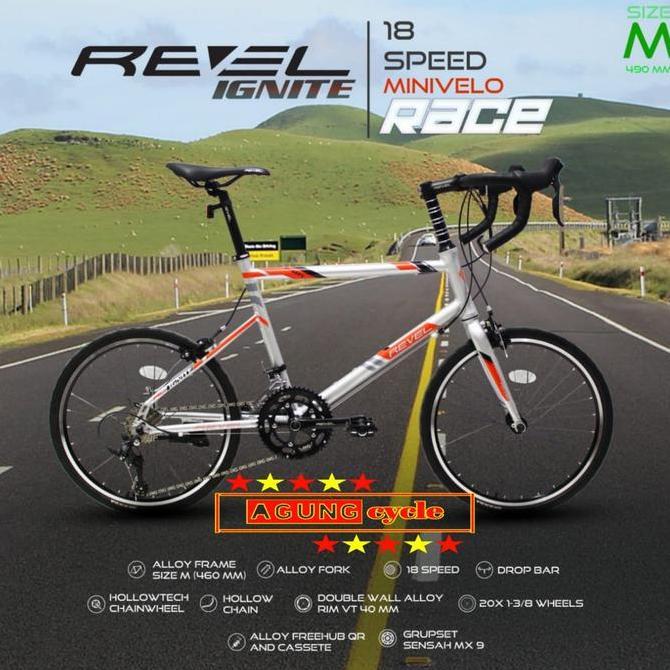Promo SEPEDA MINIVELO REVEL RACE 18 SPEED ALLOY MINIVELO RECE Diskon