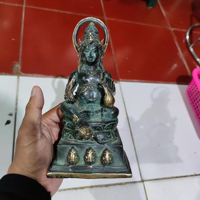 ] patung dewa kuwera kubera perunggu