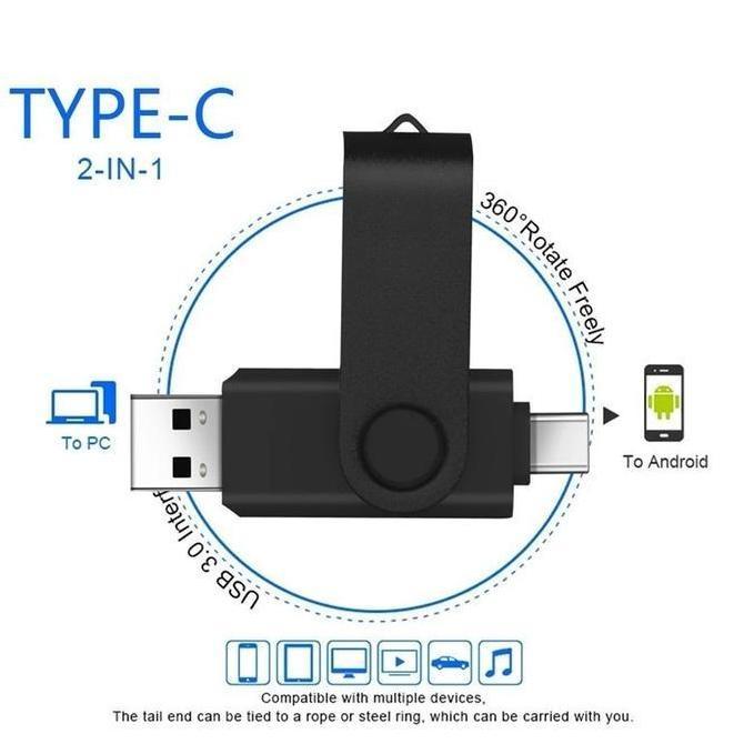 Flashdisk Otg Type c USB 3.0 Flash Disk OTG Dual Drive 1TB 2TB 100M/S Type-c Micro