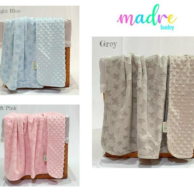 Selimut - Baby Minky Star & Minky Dot Blanket Madre Baby