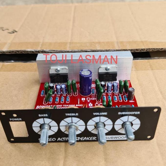POWER AKTIF STEREO TDA2005 TDA 2005 + SUBW SUBWOFER 12V 12VOLT 12 V