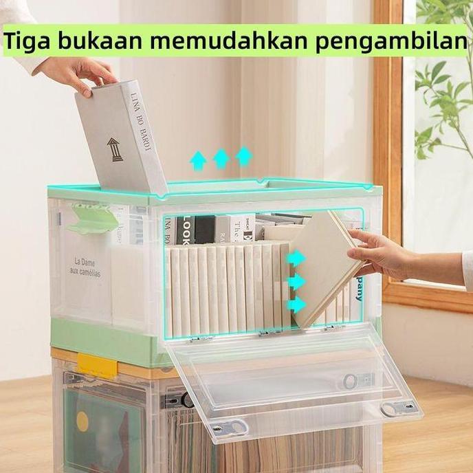 Storage box Penyimpanan untuk mainan pakaian dan makanan ringan transparan Kotak penyimpanan plastik