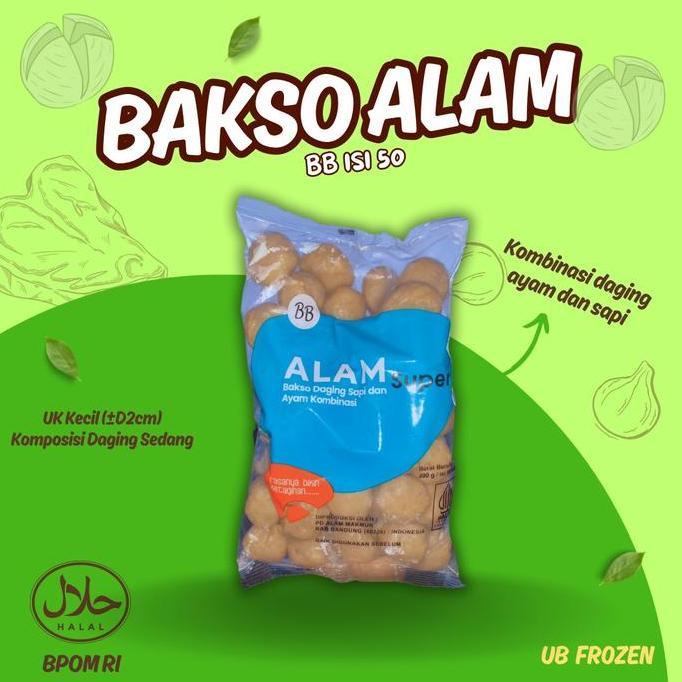 Foolix- Bakso Alam Super Bb Isi 50 - Daging Ayam Sapi Bakso Instan Halal Bakso Kenyal Halus