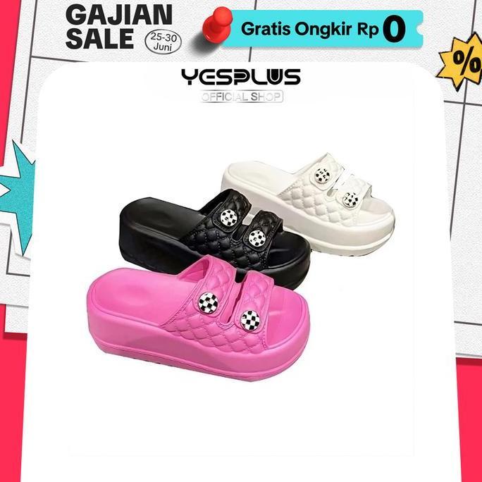 New - [Special Promo] Yesplus 907M-H Sandal Wedges Wanita Strap 2 Import Fashion Model Wedges Strap 