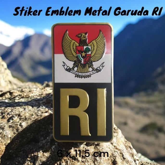 Gogo- Stiker Sticker Emblem Timbul Garuda Ri Metal Plat Mobil Motor Rumah Anti Luntur Tinggal Tempel