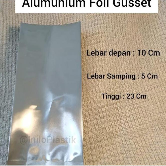 Gaht- 25 Pcs - Kantong Kemasan Gusset / Alumunium Foil Gusset
