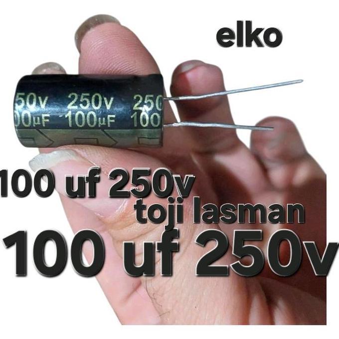 Elko Elco 100Uf 250V 100 Mikro Uf 250 200 V 200V Volt Elko Elco 250V100Uf